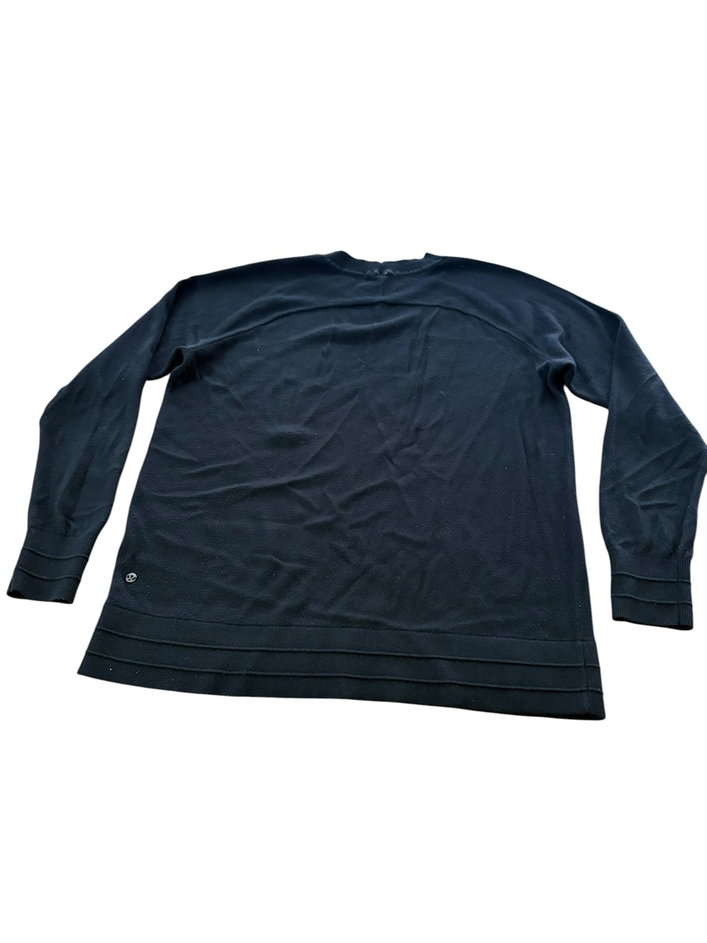Lululemon Sit in Stillness Black Crewneck Cashmere Blend Sweater EUC
